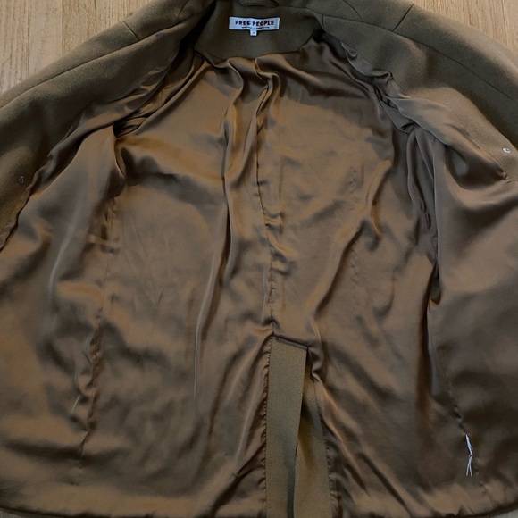 Free People Double-Breasted Tan/Camel Colored Coat - Picture 3 of 9